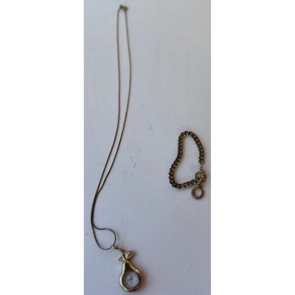 ULTA Beauty Brand Gold Pear Pendant Watch and Bracelet Set (NOT TESTED) - Picture 9 of 16